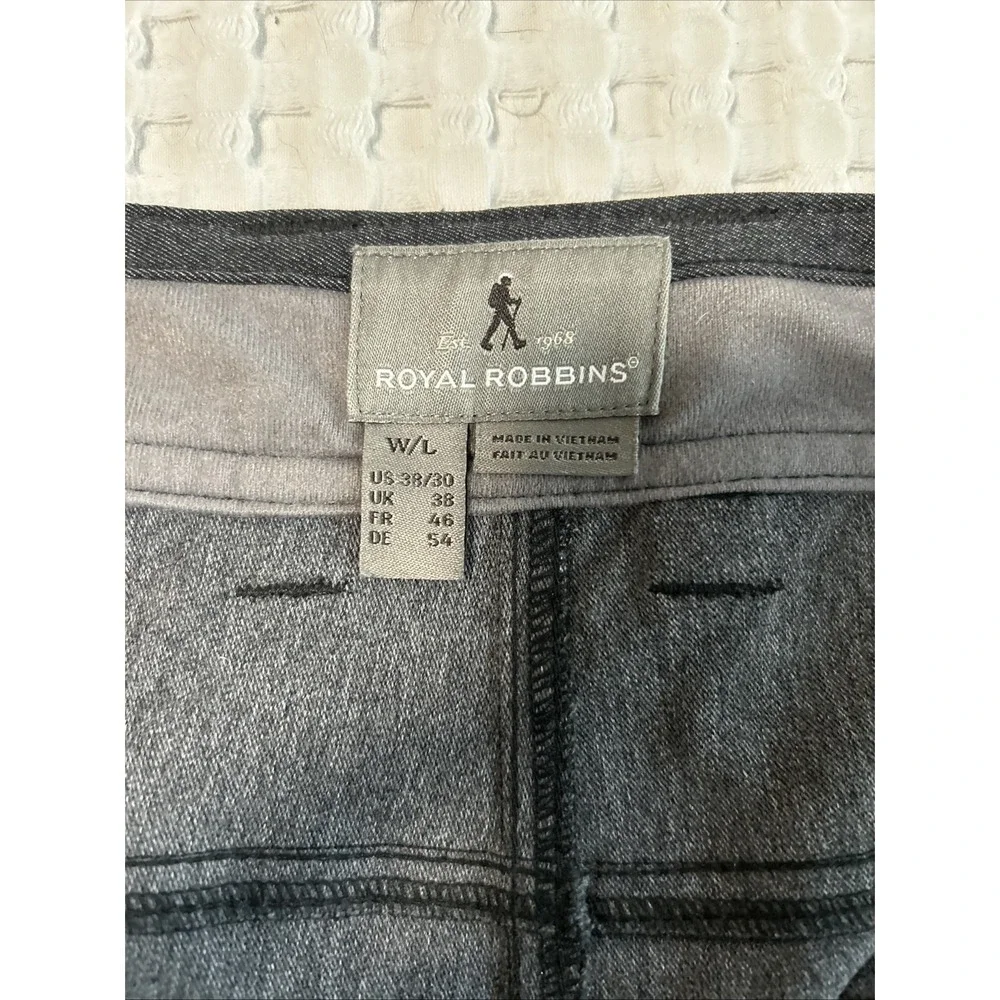 Royal Robbins Men's Gray Flex Hiking Travel Pants 38x30